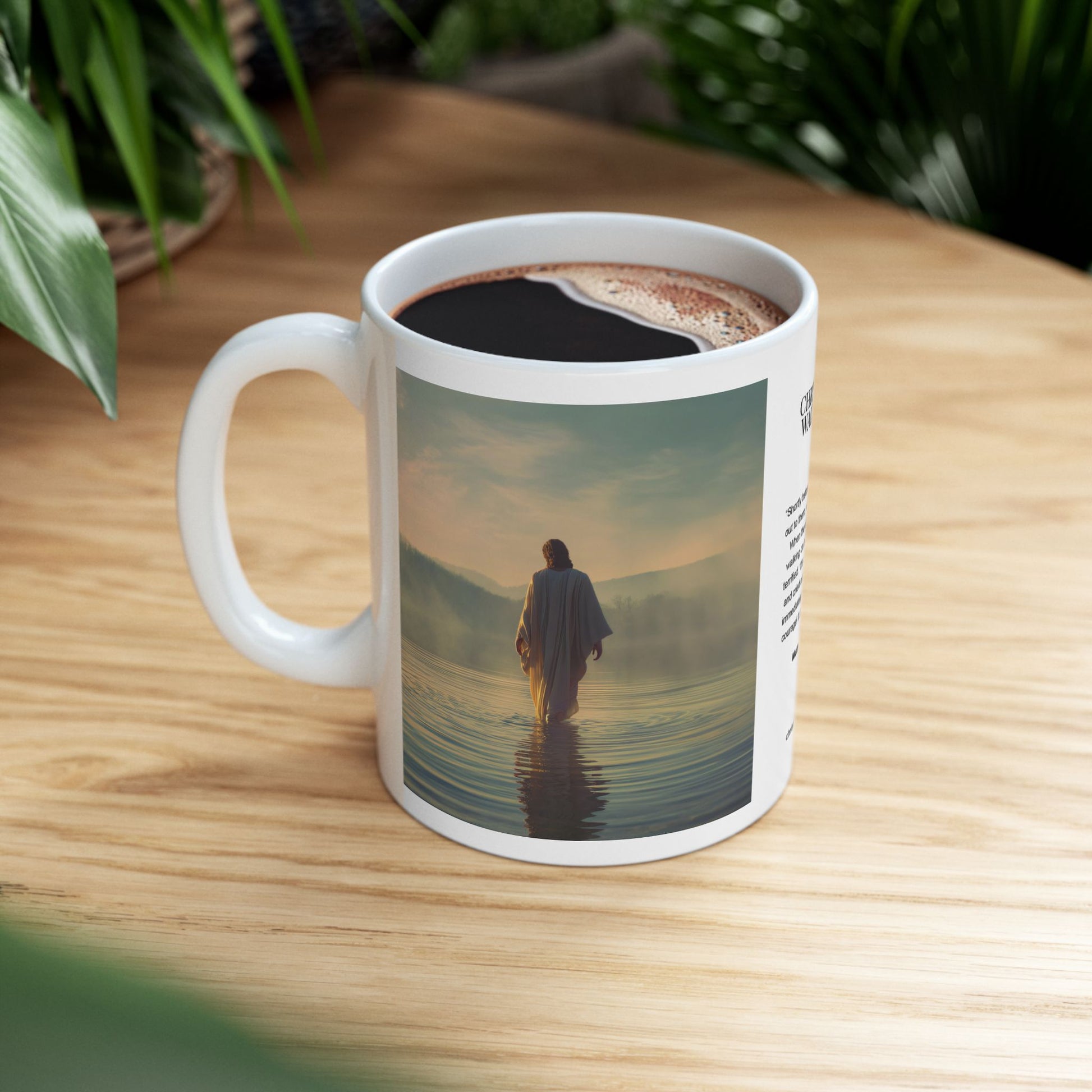 Jesus Walking on Water — Christian Coffee Mug