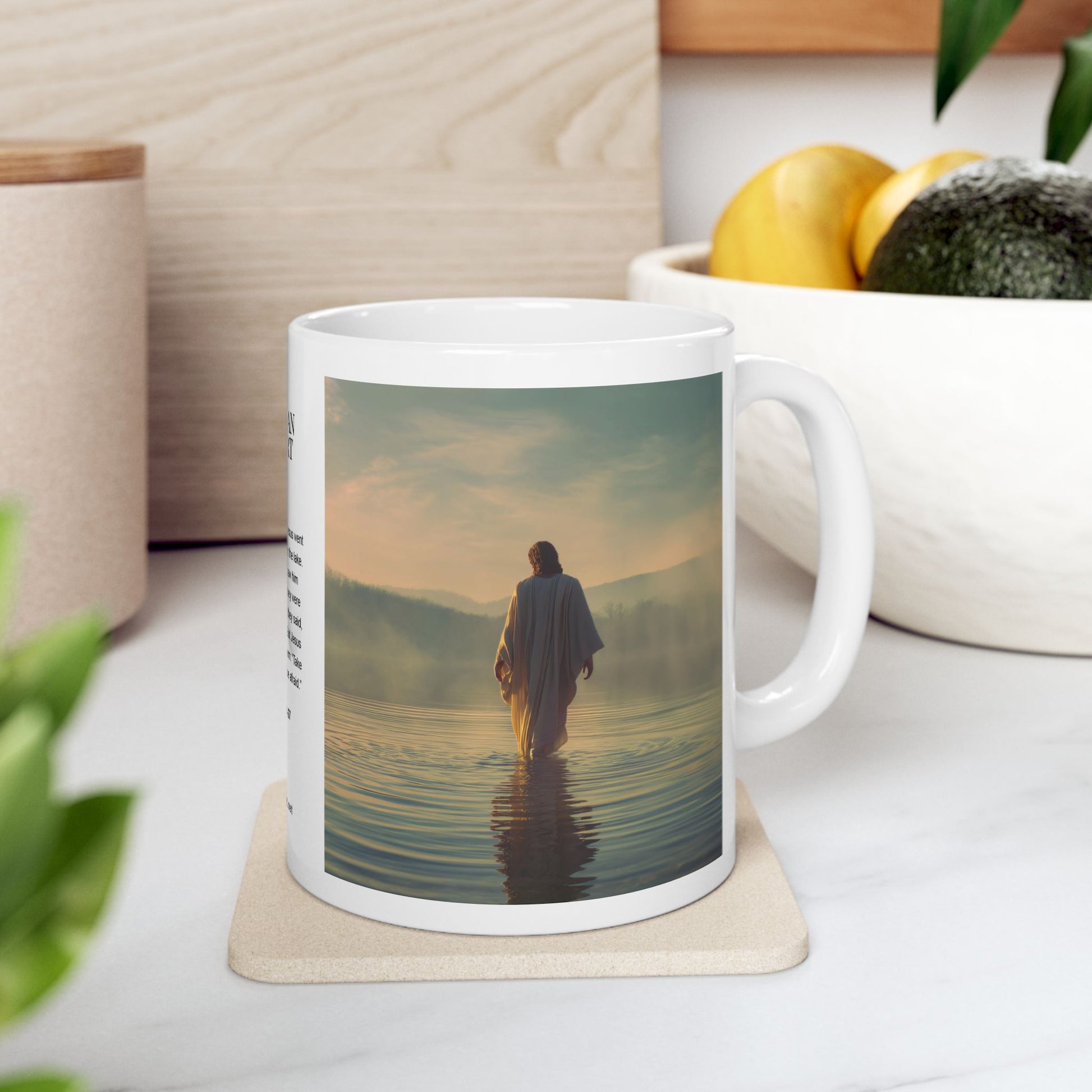 Jesus Walking on Water — Christian Coffee Mug