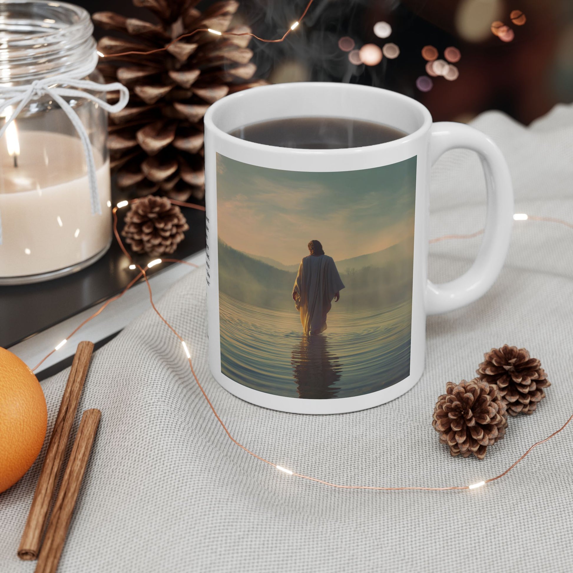 Jesus Walking on Water — Christian Coffee Mug