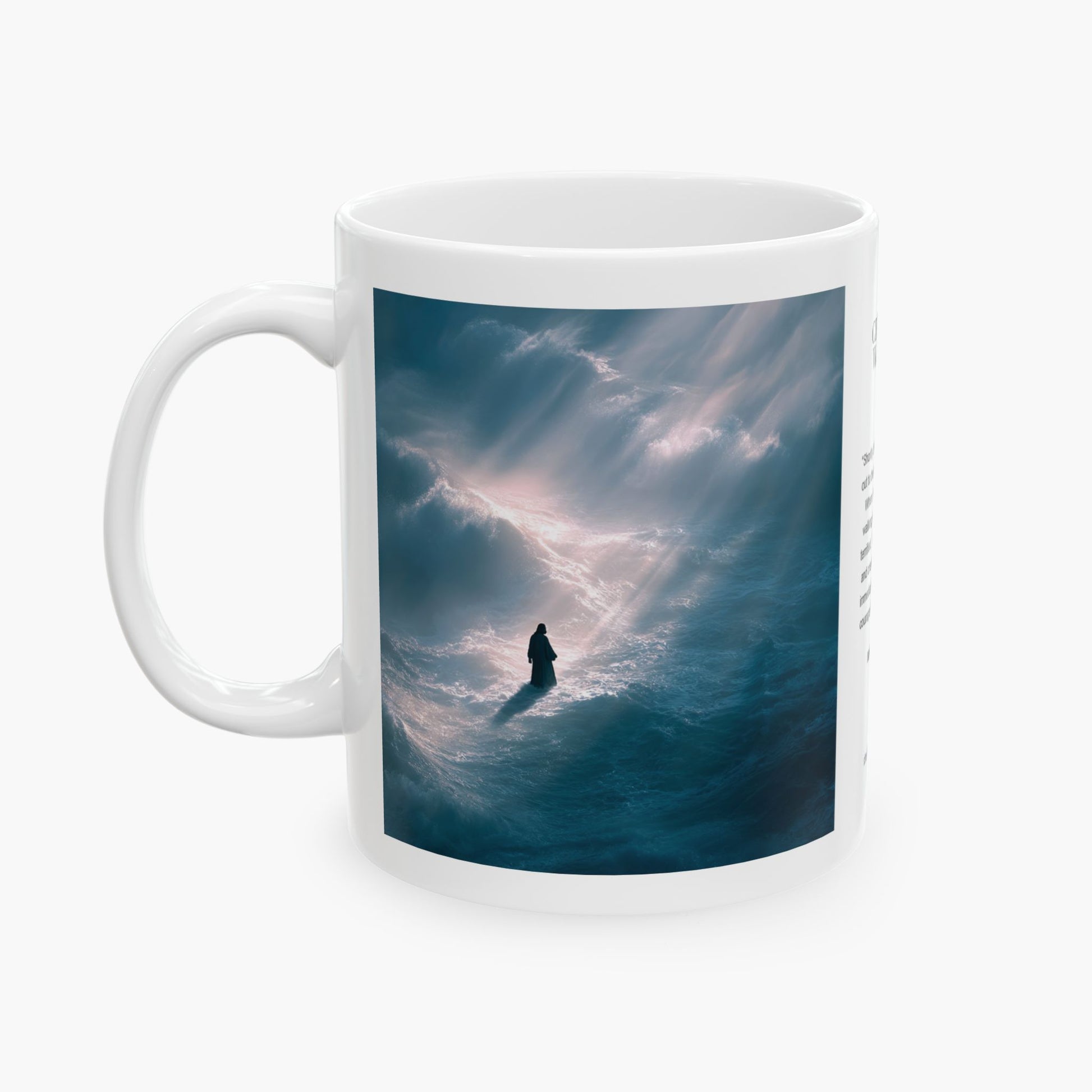 Jesus Walking on Water, Aerial Picture — Christian Coffee Mug