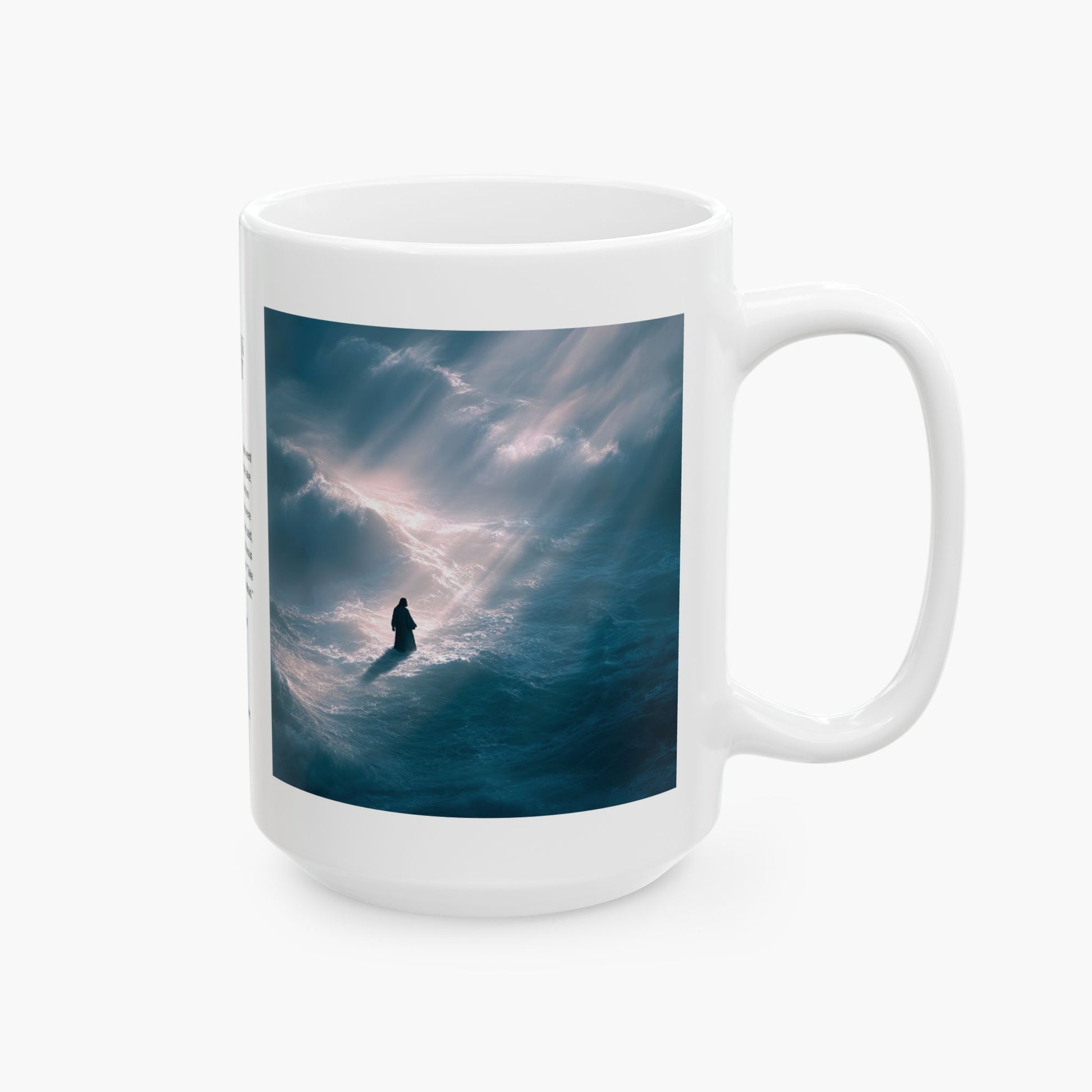 Jesus Walking on Water, Aerial Picture — Christian Coffee Mug