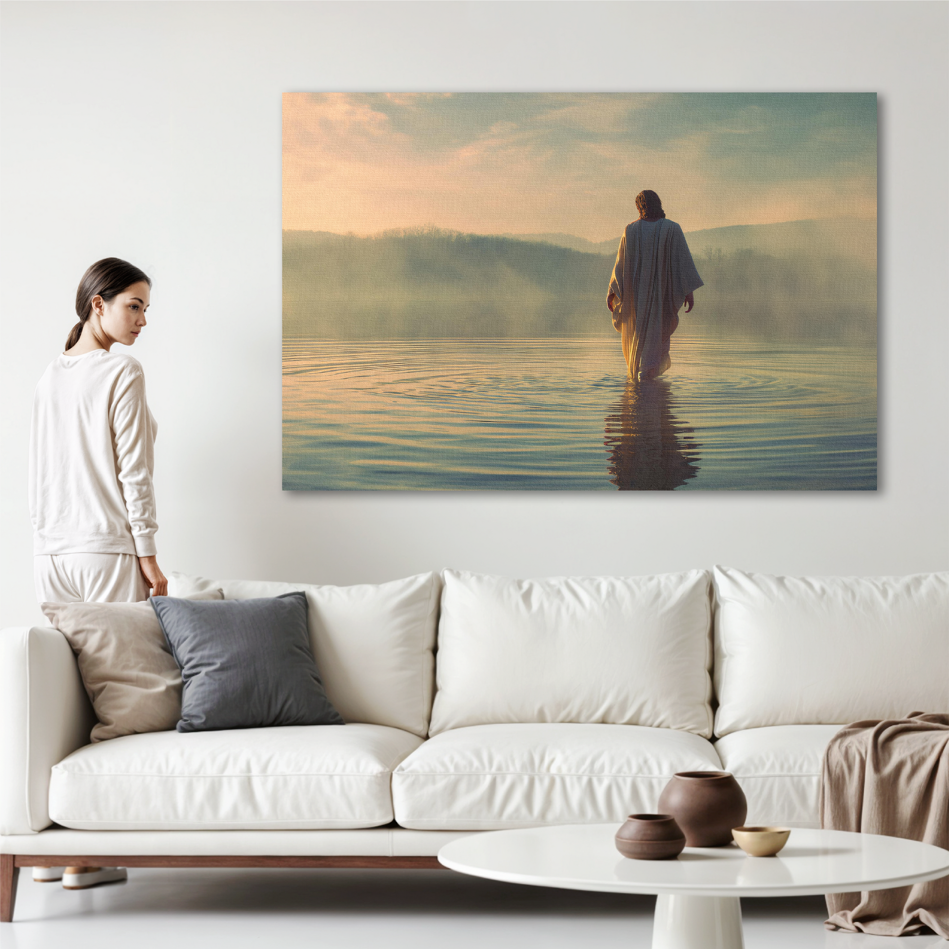 Jesus Walking on Water — Christian Wall Art, Canvas Print