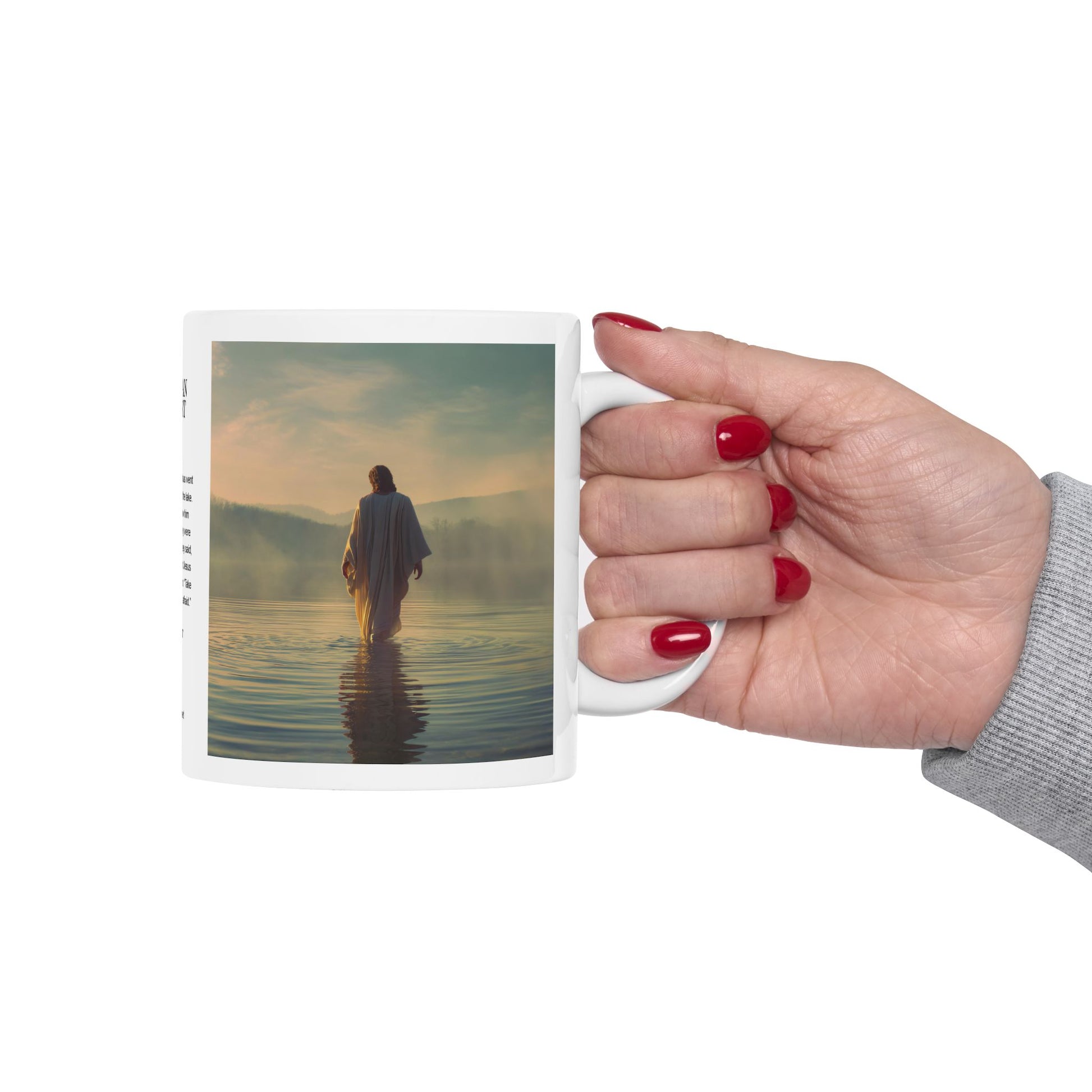 Jesus Walking on Water — Christian Coffee Mug