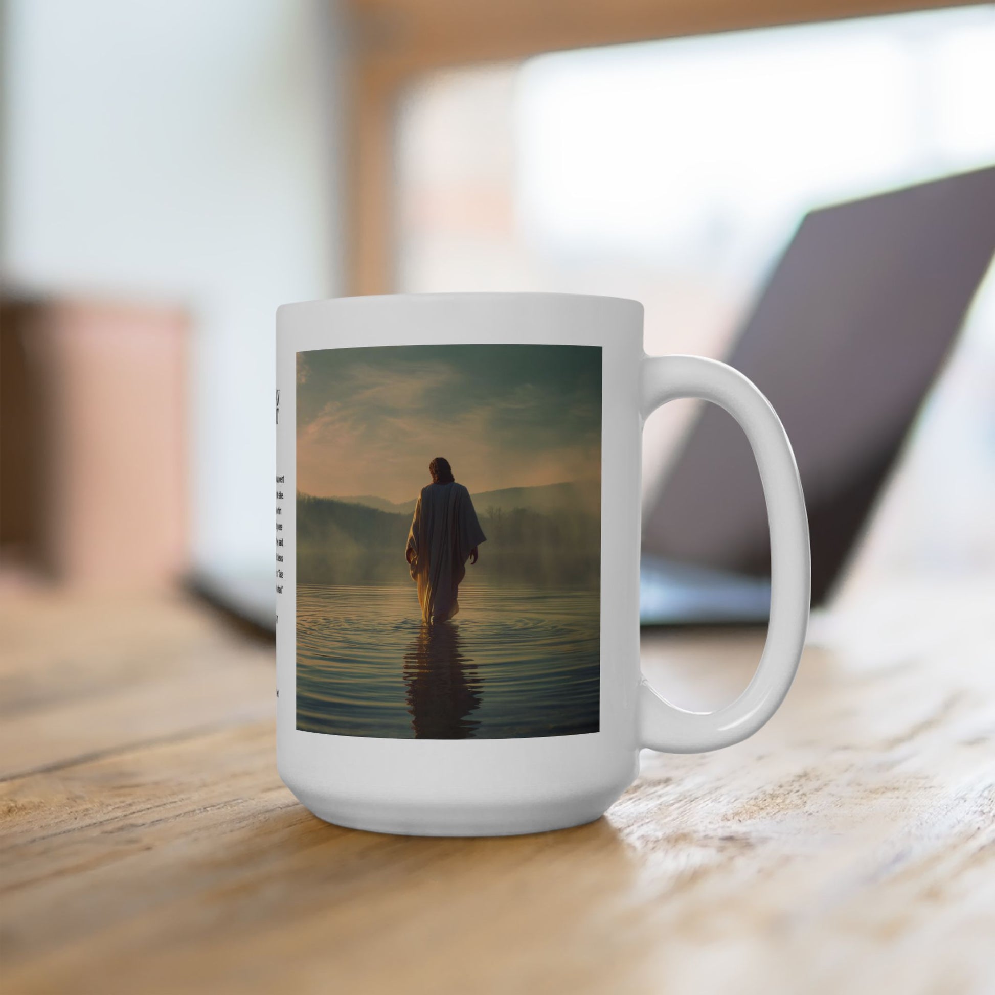 Jesus Walking on Water — Christian Coffee Mug