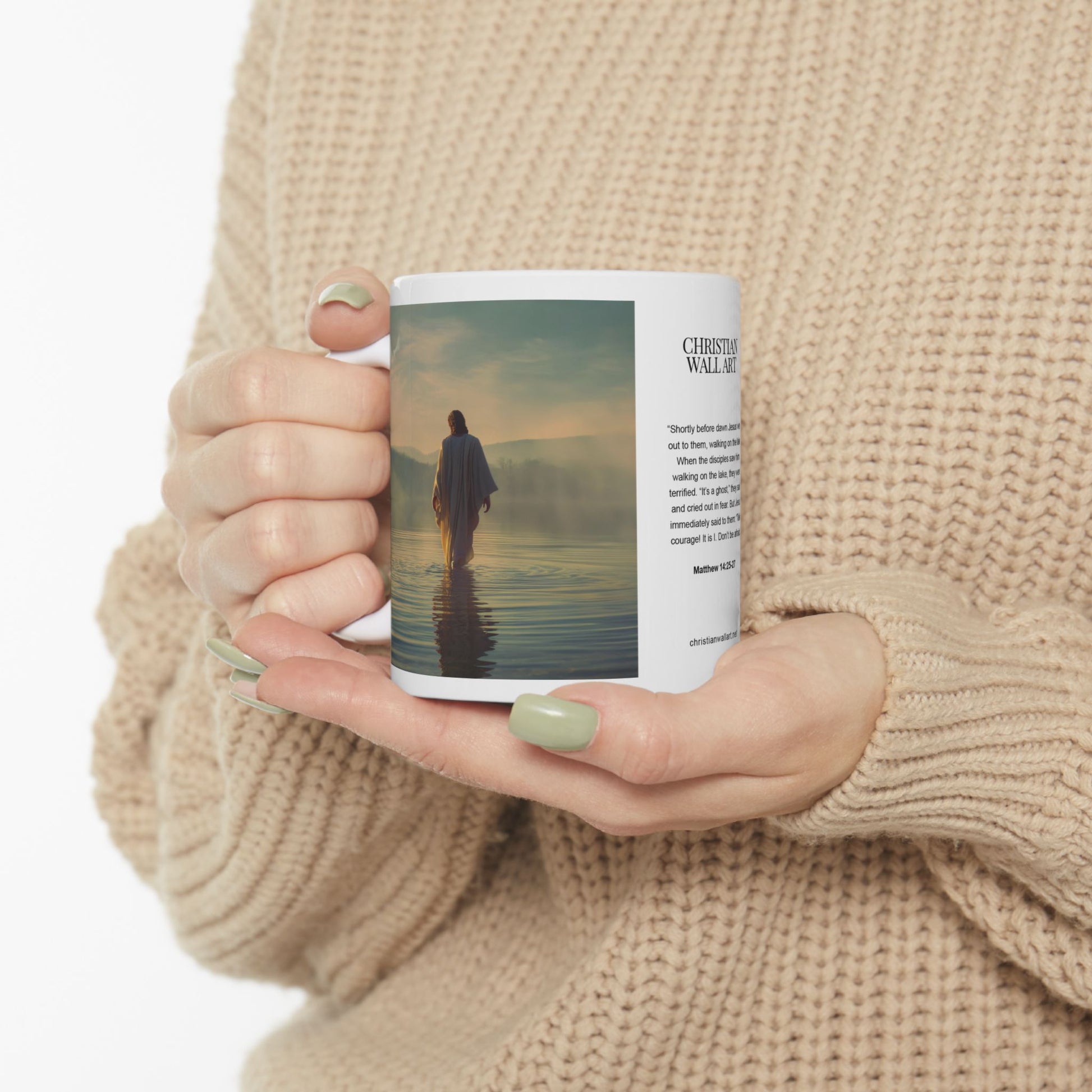 Jesus Walking on Water — Christian Coffee Mug